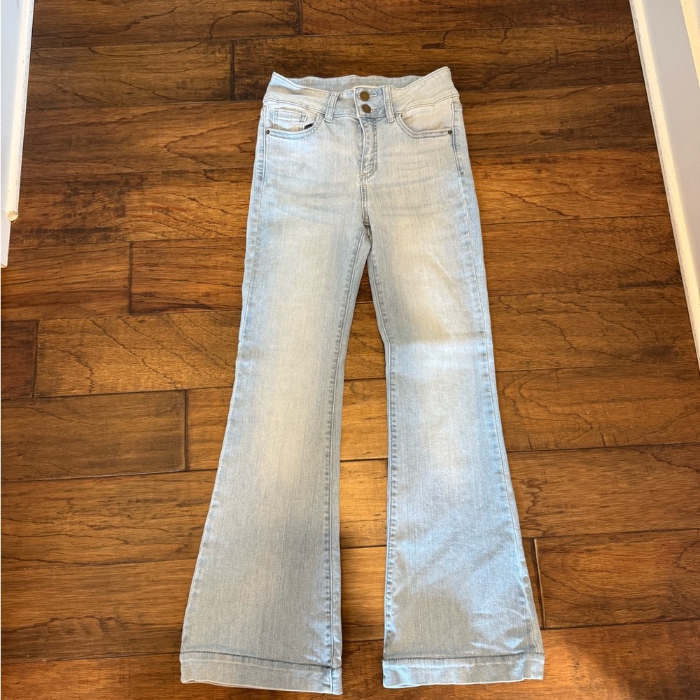Altar'd State Blue Flare Wide Leg Jeans